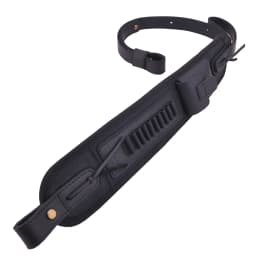 Leather Canvas Rifle Shotgun Carry Strap Ammo Sling Adjustable Gun Belt For Hunting Shooting .308 .22LR 12/16/20GA .357 30/30