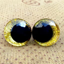 10pair 3D Glitter Trapezoidal Safety Eyes Amigurumi For Crochet Toys Plush Clear Crooked Pupils Eyes Big Size 16/18/20/22/25mm
