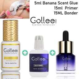 Gollee Quickly Dry Eyelash Extension Glue Lash Primer Super Bonder 0.5 Sec Fast Drying 6-8 Week Black Adhesive Professional Use