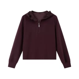 VIMLY Women's Hooded Sweatshirt 2026 Autumn Elegant Lace Trim Splicing Casual Pullover Fashion Long Sleeve Top Ladies A7628