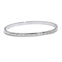 Yhpup Two Shape Round Square Colorful Cubic Zirconia Stainless Steel Bracelet Bangle Luxury Fashion Women Jewelry Bijoux