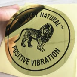 100pcs Custom Holographic Sticker Labels, Bright Silver, Gold Personalized Sticker Logo Thank You Label