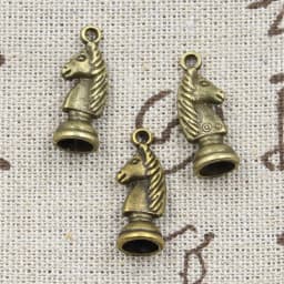10pcs Charms Chess Knight Bishop Pawn King Queen Rook Antique Pendants,Vintage Tibetan Bronze Silver Color DIY Handmade Jewelry