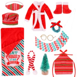 Christmas Doll Accessories Set For Babi 30 CM Doll Clothes Dress For Elf Doll,Toys For Girls,Free Shipping,Christmas Gift