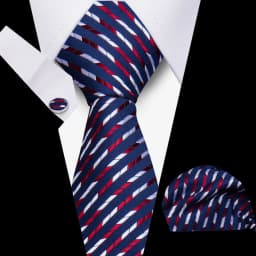 Men Business Tie Set Classic Plaid Dot Necktie Cufflinks Stripe Handkerchief For Wedding High Quality Formal Gravata Accessories