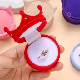 1Pcs Lovely Velvet Jewelry Box Container Wedding Ring Box for Earrings Necklace Bracelet Display Gift Box Holder 8 styles