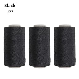 3 Rolls Hair Weaving Threads with 10 Pieces Sewing Needle Weaving Threads for Making Wigs Hand Sewing Hair Weft DIY