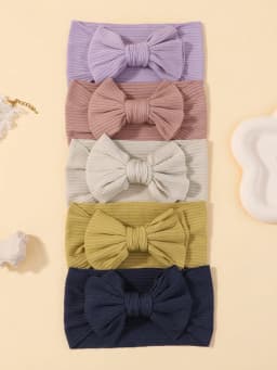 5pcs/set 0-3Y Headbands Chiffon Flower Soft Strecth Hair Band Handmade for Baby Newborns Head Tie Infants Babe Hair Accessories