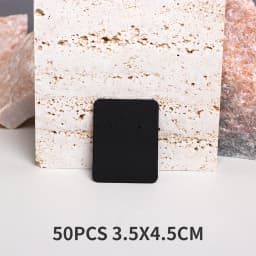 50PCS 4.5x3.5cm White Brown Black Vertical Display Cards For Jewelry Stud Earrings Cardboard Small Business Packaging Supplies