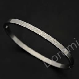 DOREMI Custom Letter Name Jewelry Bracelet Bangle Gift You Can Do It Dark Engrave Bangle 4mm Bangle Engrave Letters Bangle