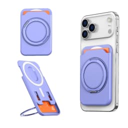 360 Rotating Ring Stand For Magsafe Magnetic Card Holder Wallet Case For iPhone 17 Pro Max 16 15 For Samsung S25 S26 Ultra