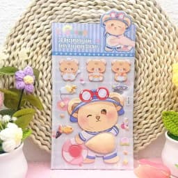 1PC Lovely Animal 3D Stereo Tummy Press Fun Stress Relief Sticker,Rabbit Panda for DIY Craft,Scrapbook,Phone Case Decor