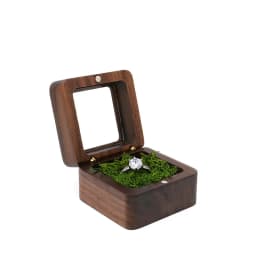 Black Walnut Solid Ring Box Single Double Ring Box Earrings Box Cufflinks Box Vintage Wooden Ring Box Exquisite Gift Box
