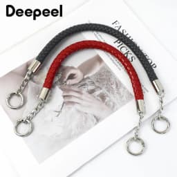 Short PU Leather Braided Rope Handles for handbag Shoulder Bag Strap bags belt  Replacement Detachable DIY Accessories 30-60cm