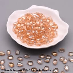 8x14mm 30/60Pcs Water Drop Shape Czech Glass Beads DIY Jewelry Findings Water Drop Glass Loose Beads for Jewelry Making Necklace