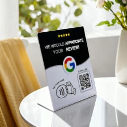 NFC215 Programmable for Google Review Card NFC Station Table 13.56Mhz QR code can be independently set to link Standing Card