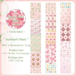 Journal GO 5cmx2m Crystal Cute Sticker Journaling Tape for Card Craft Decoration Scrapbook diy Masking Tape Stationery