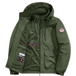 Big Size Men's Hooded Jacket Spring Autumn Casual Outdoor Coat Fashion Middle Aged Male Lightweight Windbreaker Daily Wear Tops