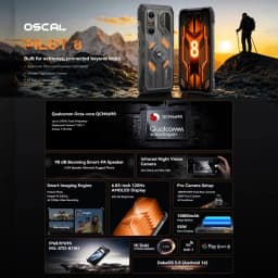 Global Version Blackview Oscal Pilot 8 Rugged Smartphon Android 16 QCM6690 Octa Core 6.83" Display 12GB+256GB 108MP Mobile Phone