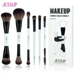 Jessup Makeup Brushes Set 4/6/7/10/14/15pcs Foundation MakeUp Brush,Face Eyeshadow Blending Highlighting Concealer,Luxury Purple