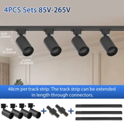 GU10 LED Track Light Full Sets Ceiling Lighting Indoor Kitchen Lamp LED Spotlight for Living Room Store Decor Ceiling Spot Light
