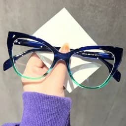 New Cat Eye Glasses Frame Women Flat Mirror Fashion Eyeframe Retro Man Anti Blue Light Trendy Decorative Glasses Plain Eyewear