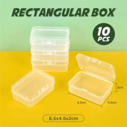 10Pcs/Set Storage Box Transparent Square Plastic Boxes Earrings Jewelry Packaging Storage Dustproof Box DIY Jewelry Organizer