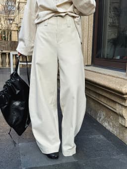 [EAM] High Waist Purple Brief Shaped Elegant Long Wide Leg Pants New Trousers Women Fashion Tide Spring Autumn 2026 1DH9918