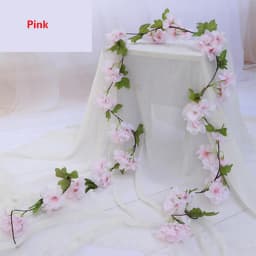 180CM 135 Heads Artificial Cherry Blossom Flower Vine Hanging Flowers Garland for Wedding Party Home Decor Japanese Kawaii Decor