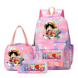 One Piece Backpacks Women Men Capacity School Bag Rucksack Printe Backbag Travel Daypack Male Backpack Mochila 3pcs