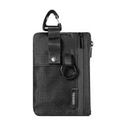 Small Minimalist Wallet for Women Men RFID Blocking, Zipper Coin Pouch with ID Window and Keychain Travel Lanyard Wallet