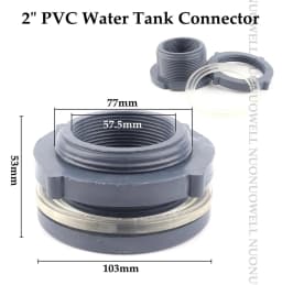 1PCS PVC 1/2"3/4"1"Water Tank Connector Drain Pipe Accessories Aquarium Joints Water Pipe Fittings Thread Adaptor Tank Bulkhead