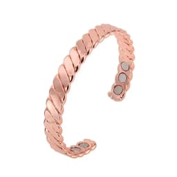 Twist Pattern Copper Magnetic Bracelet for Women, Bio Magnetic Therapy Anti Arthritis Pain Relief Adjustable Health Jewelry Gift