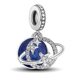 925 Sterling Silver Snow Mountain Scenery Starry Sky Charms Beads Fit Original  Bracelet Bangle High Quality DIY Jewelry