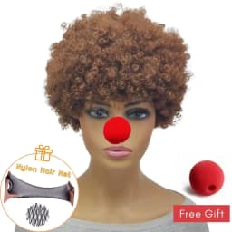 Colorful fluffy explosive head clown heat-resistant synthetic wig April Fool's Day Halloween role-playing
