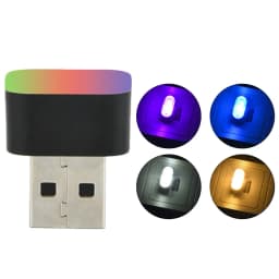 1Pc Car Mini USB LED Atmosphere Lights Car Interior Neon Decorative Lamp Emergency Lighting Universal PC Portable Plug and Play