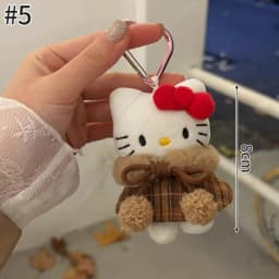 # Sanrio Hello Kitty Peripheral Doll Keychain Cute Fashion Sunglasses Kt Cat Keyring Backpack Plush Toy key chain Birthday Gifts