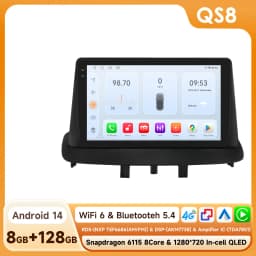 OSSURET CarPlay Android Auto Car Radio For Renault Megane 3 2008-2014 Car Multimedia Player Navi GPS 2din 4G autoradio RDS