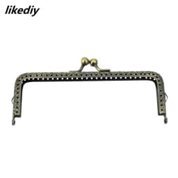 1 Piece 15 CM Antique Bronze Square Metal Purse Frame Carved Kiss Clasp DIY Bag Accessory