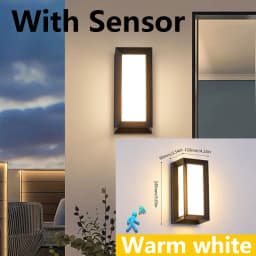 Led Wall Lamp Outdoor Lampe Presence Sensor Lamp Waterproof AC85-265V 16/30W Wall Light Garden Porch Balcony For Home Accessorie