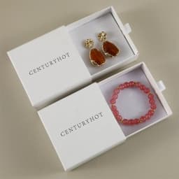 50-500pcsCustom Logo White Drawer Box Paper Cardboard Jewelry Box with Foam Inner Necklace Bracelet Ring Ring Earring Box