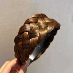 2023 Wig Headbands for Women Wide Fishbone Braids Hairbands Handmade Head Hoop Hair Styling Headwear Accessories Gift