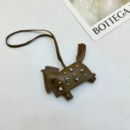 Soft Leather Pony Pendant, Car Pendant, Key Pendant, Handmade Leather New Rivets War Horse Bag Charm, Bag Charm Leather