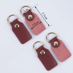Hand Sewn Genuine Leather DIY Square Head Bag Pieces Replacement Strap Connectors Bag Buckle Accessories