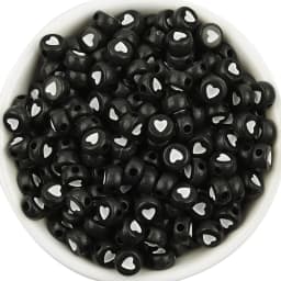 7x3.5mm Black Acrylic Beads Flat Round Pick Letters Loose Alphabet Spacer Beads Supplies For Jewelry Making Bracelets Accessory