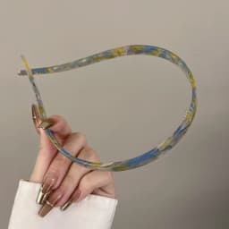 1 Ladies Non-Clamping Ear Bone Hair Accessories Acetic Acid Headband Headband High-End Hairband Girls 2024 New Summer Elegant He