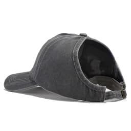1pc Retro Washed Little Heart Embroidered Ponytail Baseball Cap for Women,Outdoor Sports Adjustable Women's Cap for Daily Wear