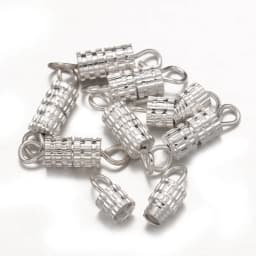 20pcs 12x4mm Brass Screw Clasps Barrel Clasps Cord End Caps Jewelry End Tips Connectors for Bracelet Necklace Making Accessories