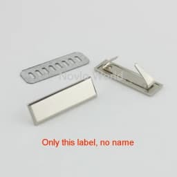 50-100PCS Laser YOUR NAME 45*13MM Metal Label Long Rectangle Purses Label Tags Metal Logo For DIY Handbag Bags Metal Labels
