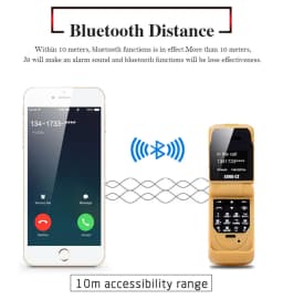UNIWA J9 Mini Flip Phone with Push Button, Wireless Bluetooth Dialer, FM Magic Voice, Handsfree Earphone 2G Mini Phone For Kid